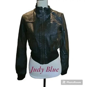 Judy Blue Faux Leather Jacket S